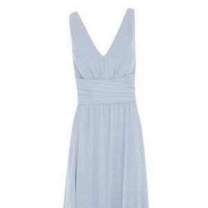 Amsale Justine V-neck Bridesmaids Dress in Spa